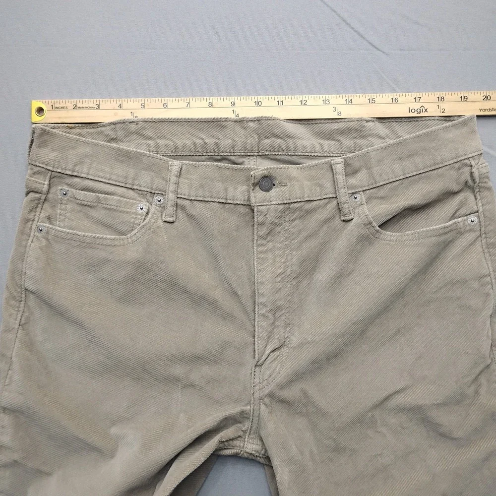 Levis 511 Slim Fit Corduroy Pants Mens 40x30 Beige Tan Stretch Corduroy